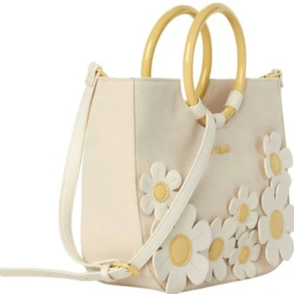 Betsey Johnson XOONYX Satchel with Florals - Picture 4 of 6